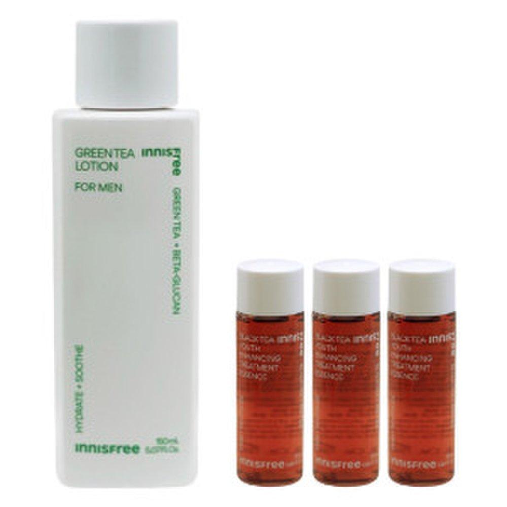 

Innisfree Green Tea Lotion For Men 150ML+ (Black Tea Treatment 25mlX3 Free)