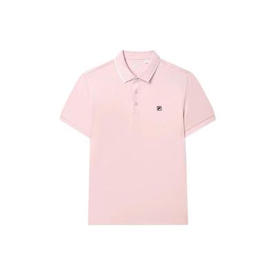 Unifarbenes Atmungsaktives Lässiges Strick-Poloshirt Herren Oberteile Rosa F51M421102F-LP