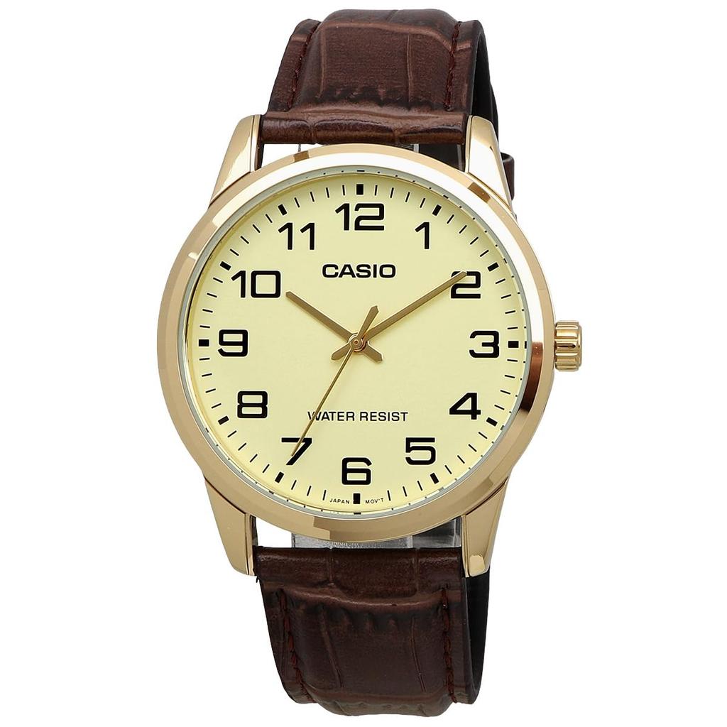 CASIO Analog Quartz Watch presentation simple Gold x Cream Yellow [Casio] Men's MTP-V001GL-9B (No box, packaging) (Overseas model)