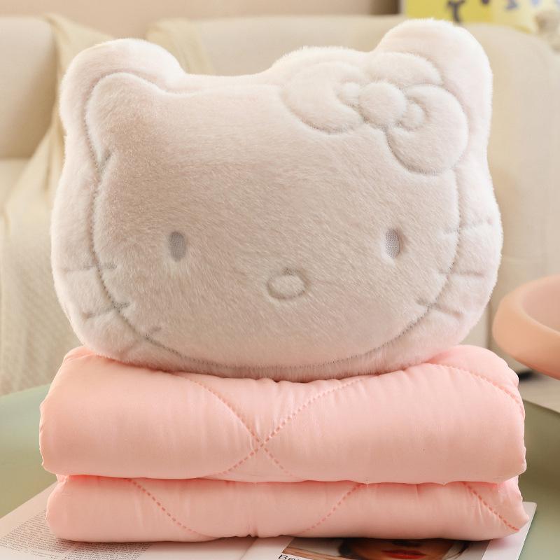 Hello Kitty Dual-Use Pillow Blanket: Office Nap Pillow & Car Blanket