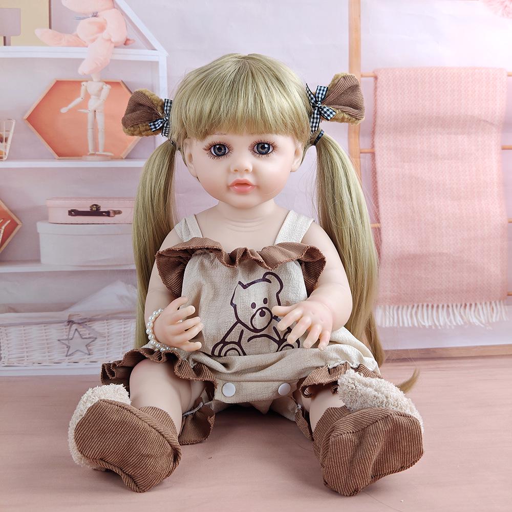 55cm Weiche Gummi-Babypuppe - Singt, Sitzt, Liegt - Perfektes Kindertagsgeschenk