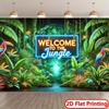 2D Green Jungle Toucan Background Cloth Neon Sign Photo Booth Prop