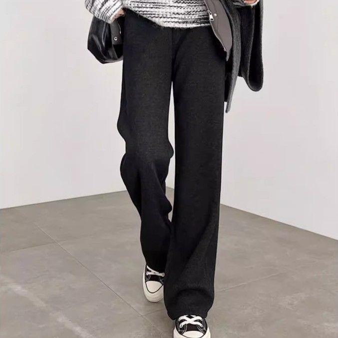 

Women s Spring Wool Acetate Wide-Leg Cashmere Pants XL (120-135 jin)