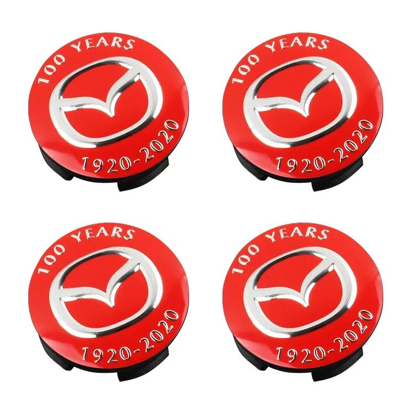 4PCS 56mm Wheel Center Cap Logo Hub Cover Badge Emblem For Mazda 6 3 CX5 2 CX7 Demio Atenza Axela MX30 CX30 CX3 CX9 MX5 RX8 RX7