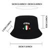 MLFO „ITALIA“ Rybářská čepice s potiskem vlajky Lehká, prodyšná, skládací Sportovní Klasický styl Unisex Dárek pro fanouška Itálie