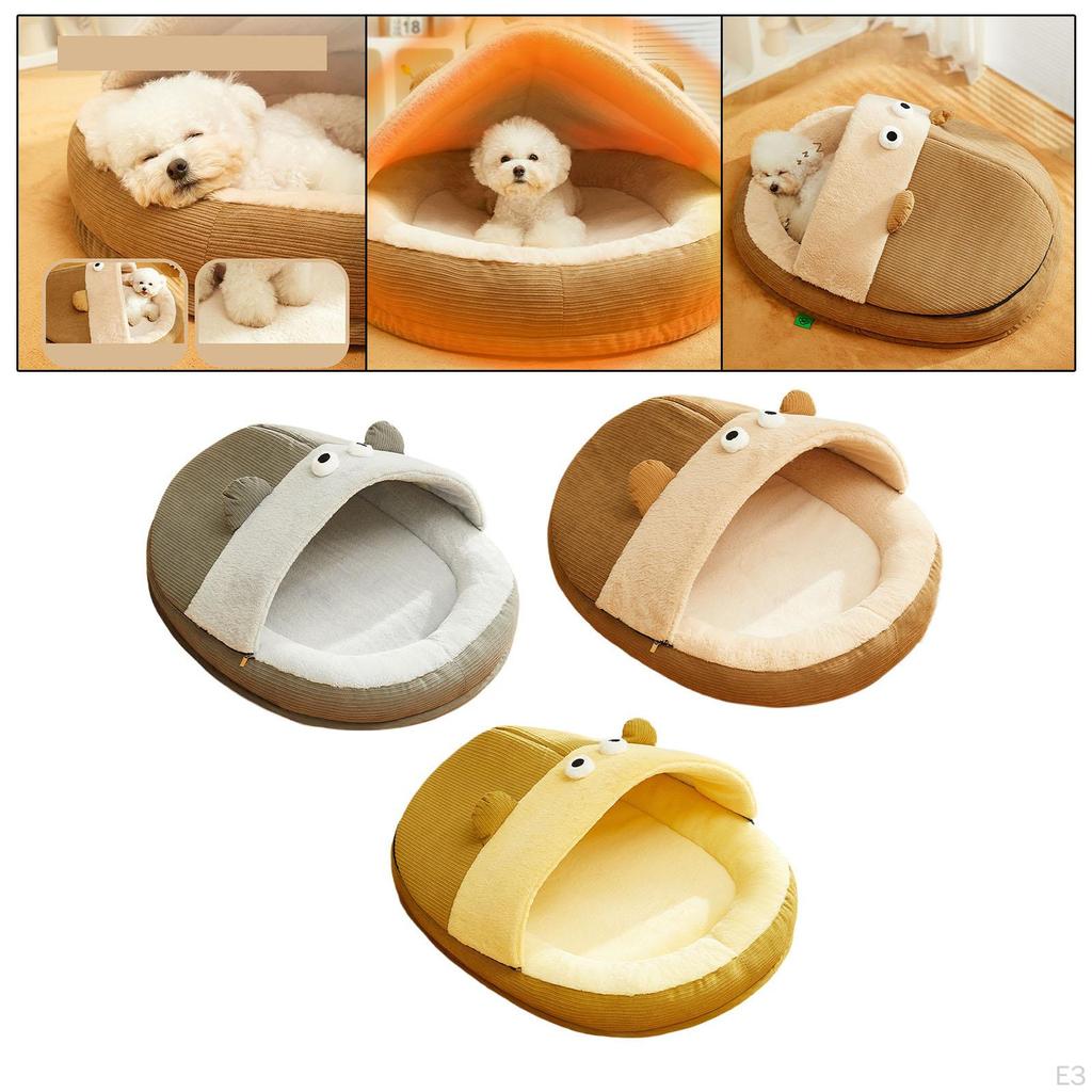 Nest Bed for Pets with Anti-Slip Base And Washable Cover