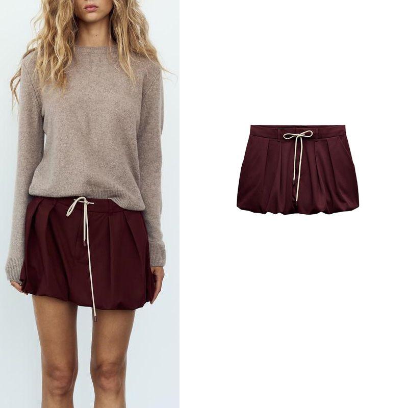 Spring New Women's Clothing Fashion Wind Elegant Lantern Mid Waist Elegance Casual Short Mini Skirt 3152514