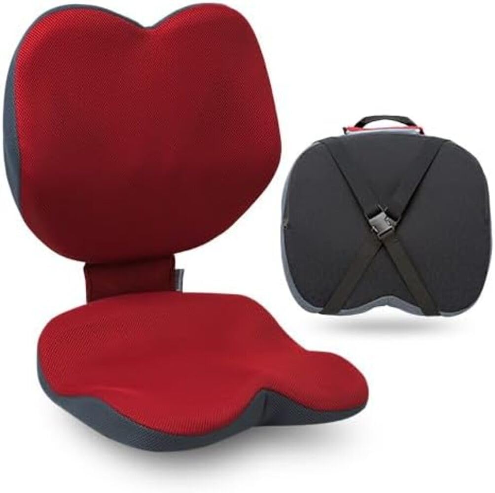 

Подушка складная Benepom Красная Улучшите свою осанку, прикрепив ее к стулу Встроенная складная подушка Можно носить как сумку