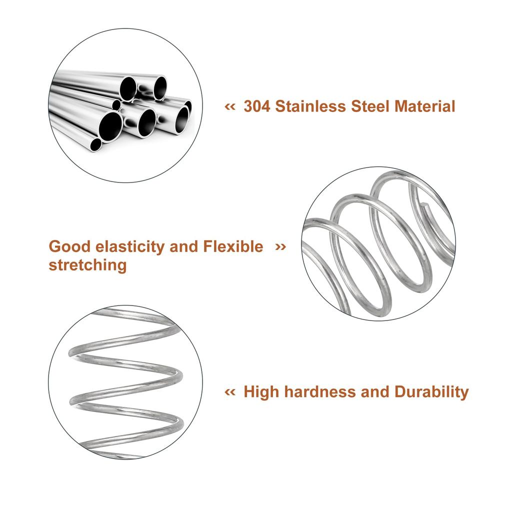 uxcell Spring Compression Spring Coil Spring Wire Diameter 0.03 Inch (0.8 Mm) Outer Diameter