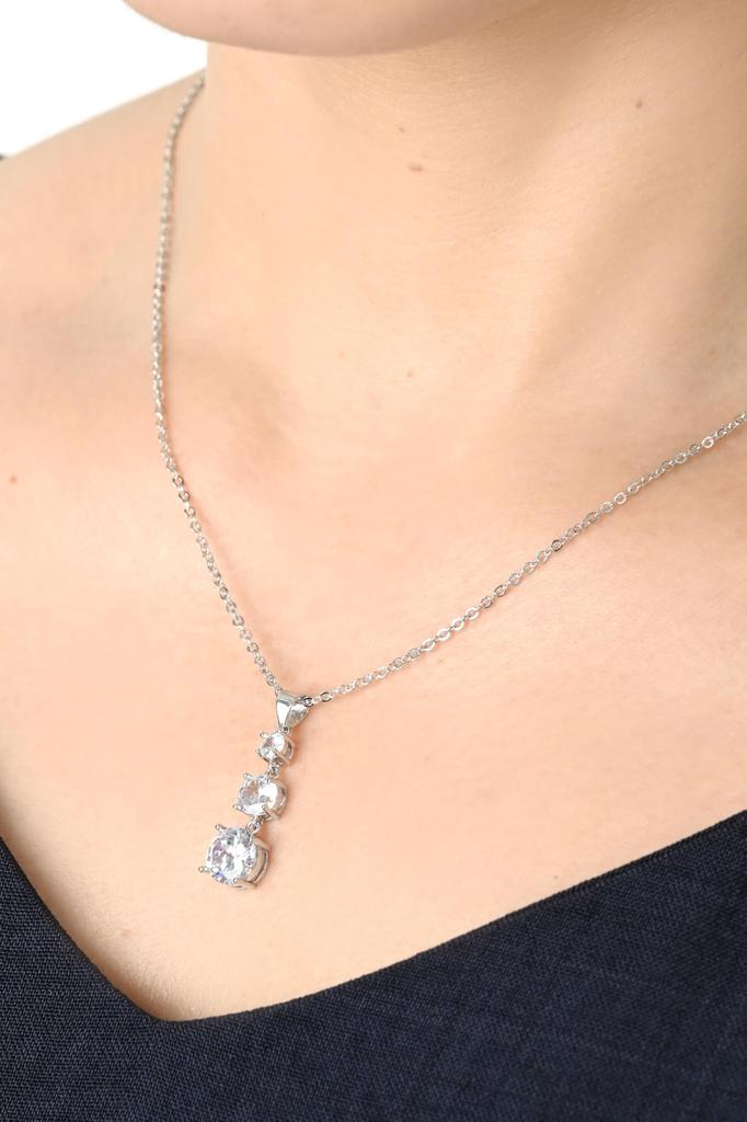 By Yumi Pearl Cubic Zirconia Yumi Sienne Magnetic Necklace Set for Stiff Promote Blood Managed Medical Made In Japan [MIONO] [Produced Katsura] Women,