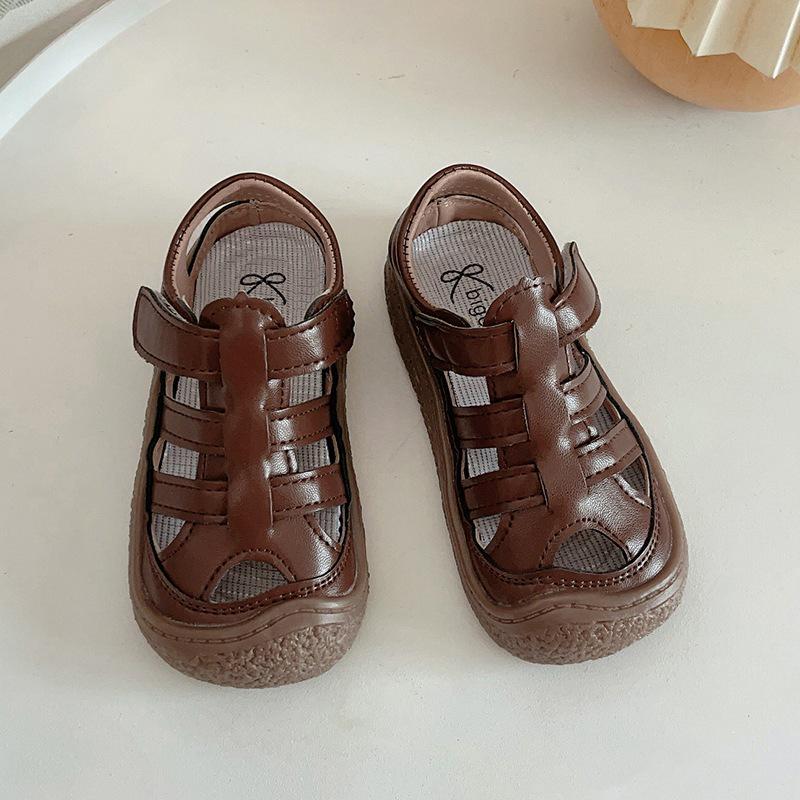 Infant Summer Shoes: Boys   Girls  Breathable Non-Slip Closed-Toe Sandals with Soft Soles 21 коричневый
