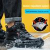 Men's Safety Shoes Steel Toe Safety Shoes Waterproof Men's Boots Wear-resistant Anti Smashing Working Shoes with Protection