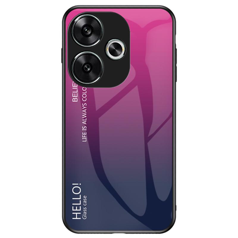 

Для Xiaomi Redmi Turbo 3 5G Чохол із загартованого скла PC+TPU Захисна накладка на телефон Gradient Rose