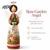 Fine Carving Ornament Vintage Floral Figurine Ornament Hand Carved Flower Angel Statue Decorative Figure with Wings Home Table Decoration for Living