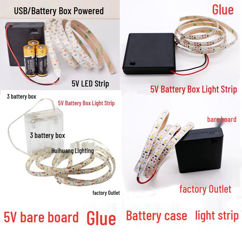 5V Waterproof Soft LED Light Strip 2835 SMD for DIY Street Stall or Clothing Models
