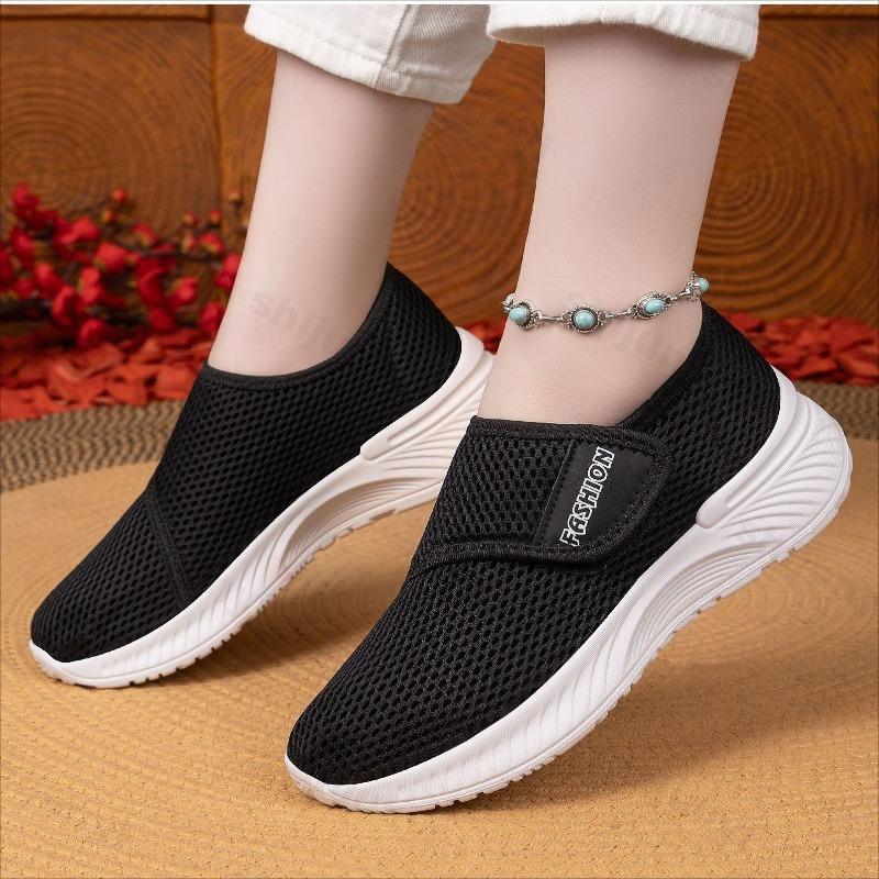 Women Casual Shoes Breathable Hollow Mesh Comfortable Soft Non Slip Walking Sneakers Outdoor Versatile Large Size Sports Shoes