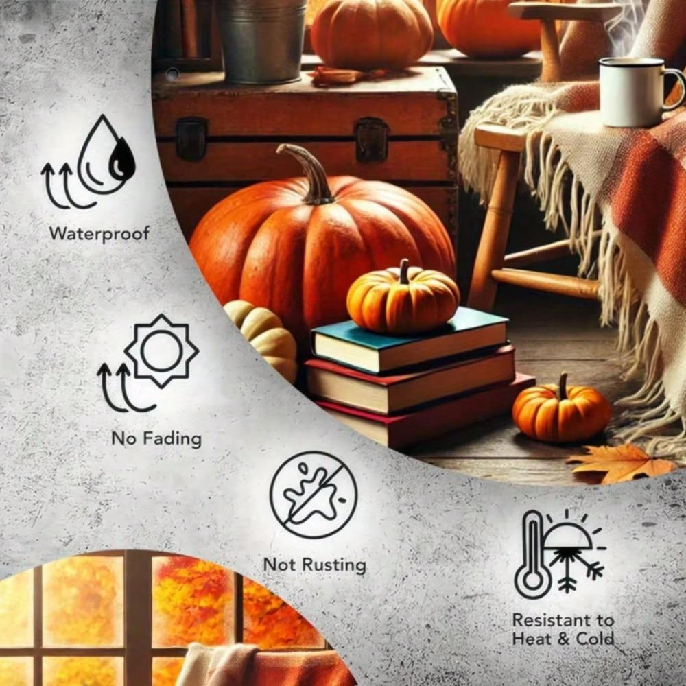 Round Metal Wall Art Autumn Bar Cafe Decor