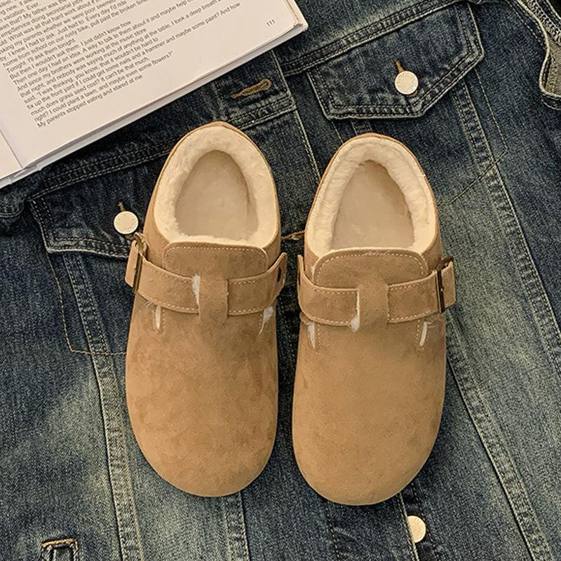 Mode Damenstiefel Herbst Winter Lässig Warm Damenschuhe Flache Weiche Slipper Mode Komfort Warm Plüsch Slip-on Baumwollstiefel Stiefel Damen