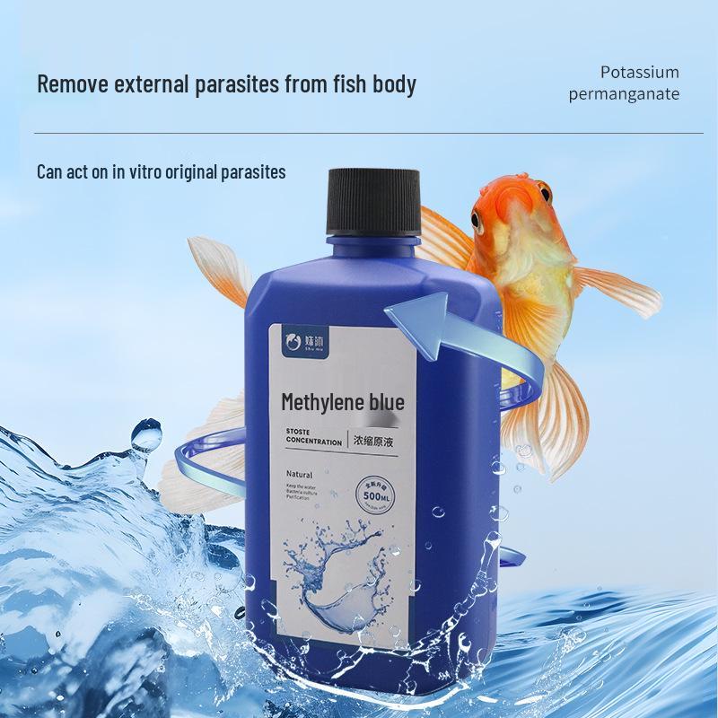 Methylene Blue Disinfectant for Fish Tanks: Treats White Spot, Mold, Fin, and Body Rot in Ornamental Fish and Koi.