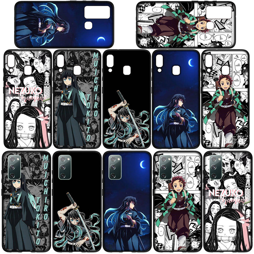 For Samsung Galaxy S24 S23 iPhone 16 15 14 Xiaomi Redmi Note 13 12 11 Plus 9 Pro Max X XR-deksel Muichiro Tokito Kamado Tanjiro Demon Slayer OPPO Huawei