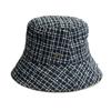 Korean Style Xiaoxiang Style Pattern Black Fisherman Hat Women's Casual Retro All Match Basin Hat Temperament Showing Face Small Bucket Hat