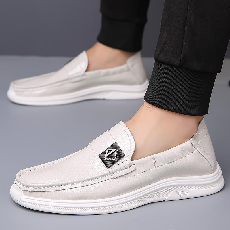 

Мода Весна Осень Новые Дизайнерские Мужские Туфли Мягкие Кожаные Дышащие Британские Туфли Для Вождения Деловой Стиль Модные Повседневные Лоферы Мужские 38