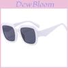 Black Frame Round Glasses Uv400 Protection Designer Sunglasses For Summer Outings