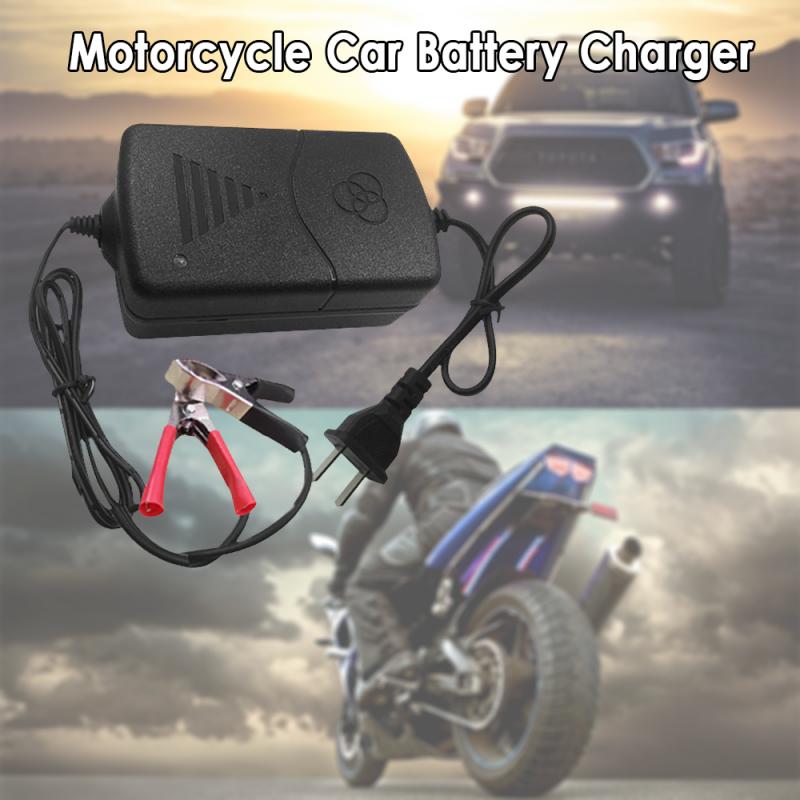 12V 1.0A Battery Charger AC 100-240 V US/EU Plug Lead Battery Charger With Indicator Light For Electric Car Accessories