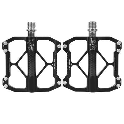 A Pair of Wheelup Aluminium Alloy Black Bearing Bike Pedal Mountain Bicycle Foot Plate Accessory Equipment