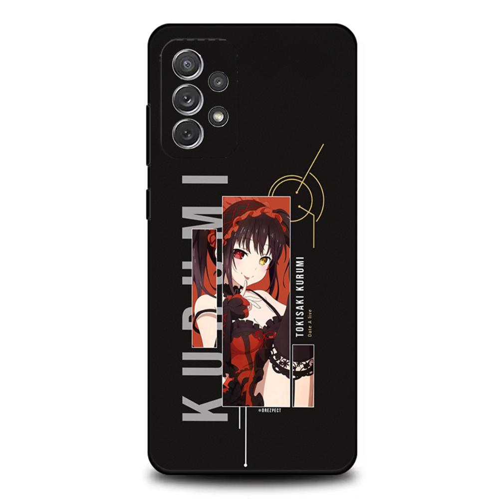 Tokisaki K-Kurumi Phone Case For Samsung S25,S24,S21,S22,S23,S30,Ultra,S20,Plus,Fe,Lite,Note,10,9,5G Black Cover Samsung S23ULTRA5G
