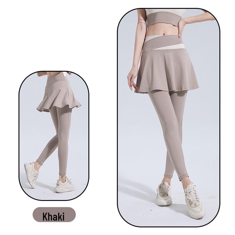 Women's High-Waist 2-in-1 Yoga Leggings Skirt