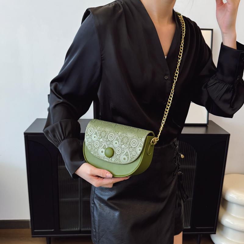 Women Fashion Solid Color Flap Small Saddle Shoulder Underarm Bags Fashion PU Leather Street Shopping Crossbody Bag Ladies Clutch Purse