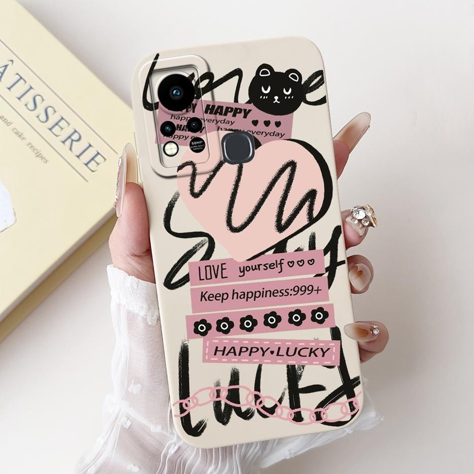 For Infinix Hot 11S Case X6812 X6812B Cute Panda Cartoon Cover Shockproof Phone Cases For Infinix Hot 11S NFC Hot11s Soft Fundas