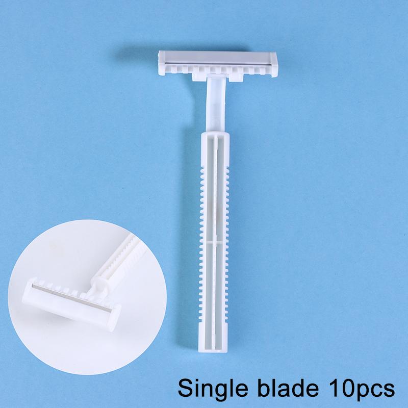

10 шт. Медицинские одноразовые бритвы для женщин Мужской гигиенический бритвенный станок 1 или 2 слоя Острое лезвие из нержавеющей стали Инструмент для удаления волос