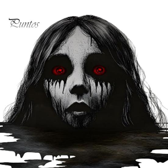 Haunted House Floor Decal 1 Set Halloween Female Ghost Sticker Waterproof PVC Self-adhesive Creepy Home Bedroom Lifelike Living Room Wall Decoration