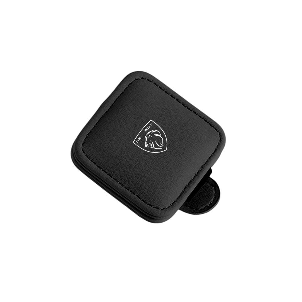 Car Sun Visor Glasses Clip Magnetic Sunglasses Organizer Box Card Holder For Peugeot 307 308 206 207 208 408 107 2008 3008 valve
