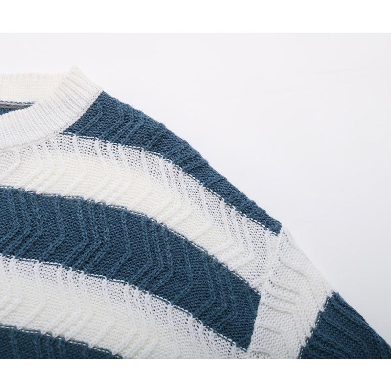 YYFS Dame Mote Casual Høst Vinter Stripeprint Langermet O-hals Gensere