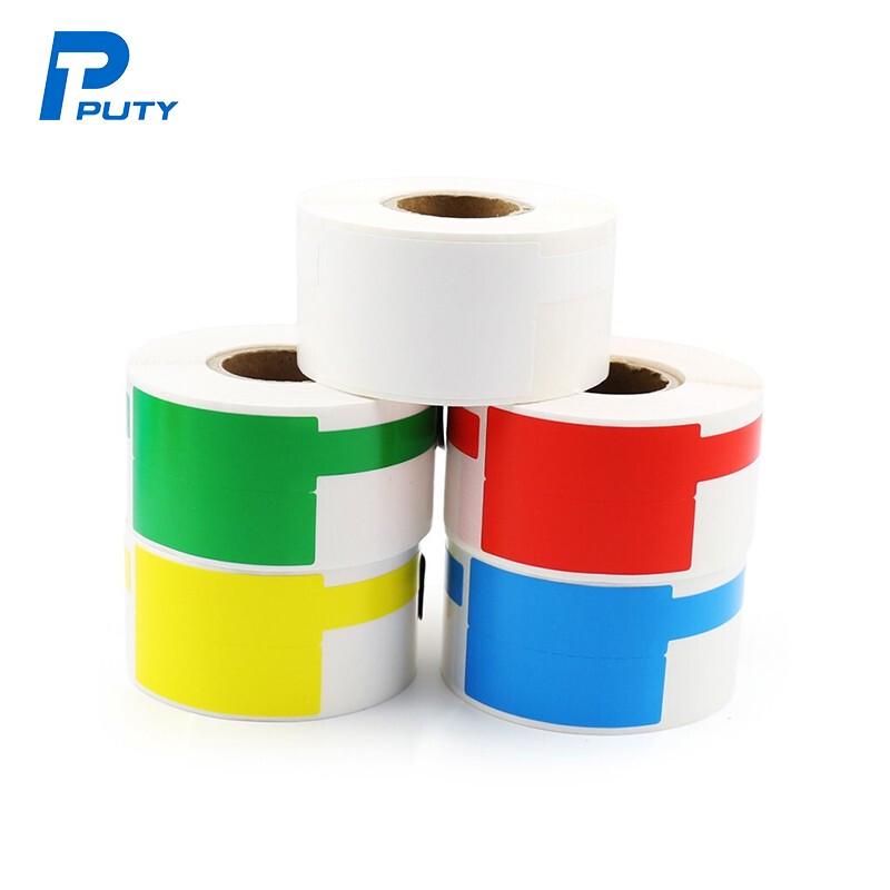 PUTY Thermal Transfer Waterproof Cable Labels F-Type 25x38+40mm