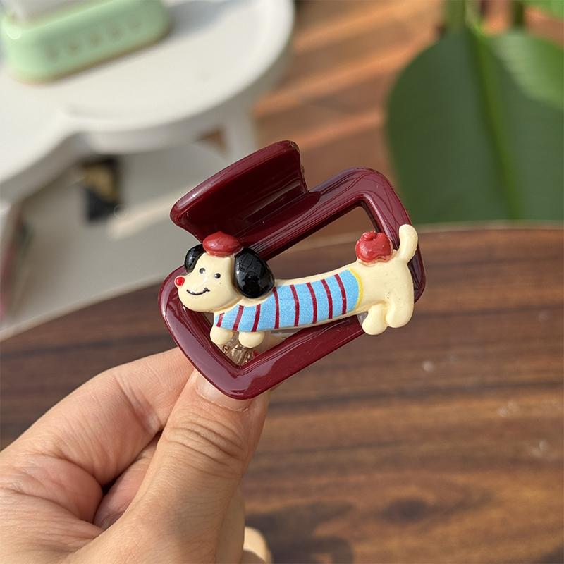 

Заколка для волос Такса Большая Мультяшная Милая Заколки-крабы Зажим-акула Головной убор Аксессуары для волос для женщин девушек