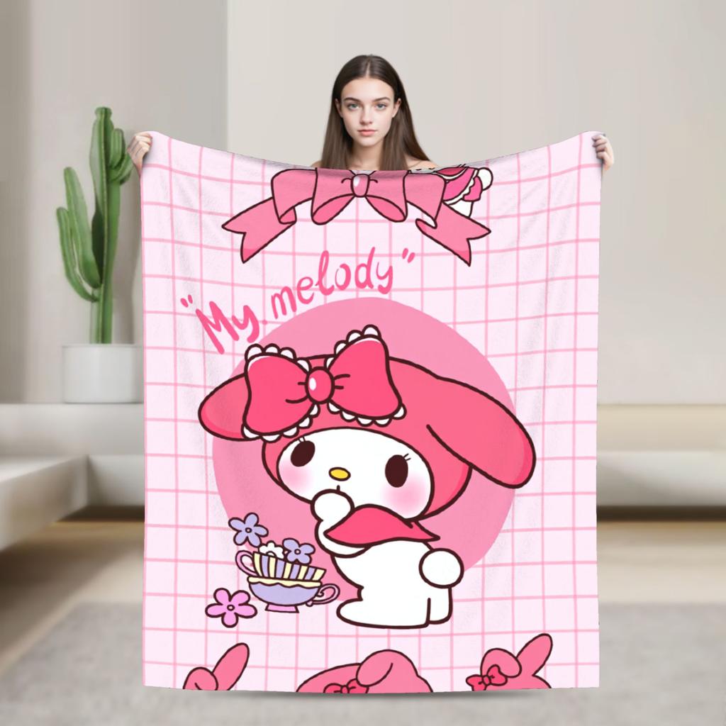 Melody Super Warm Blanket Students Plush Bedding Throws Graphic Home Decor Flannel Bedspread Sofa Bed Cover