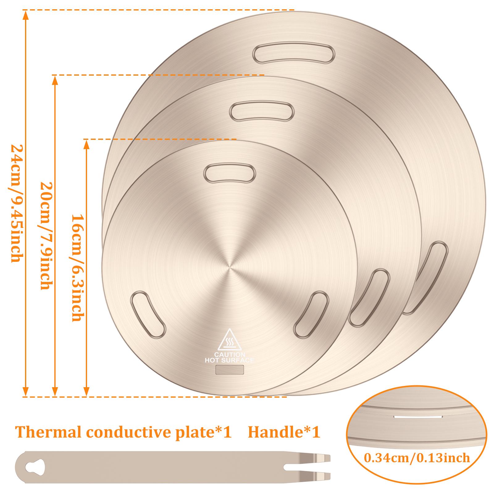 Heat Conduction Plate Detachable Handle Heat Diffuser Plate for Gas Stove Induction Plate Adapter for Gas Stove Induction Cooker