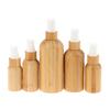 Empty 10/20/30/50/100Ml Bamboo Outer Shell Plastic Spray Bottle With Fine Mist Dispenser For Liquid Perfume Toiletries Container