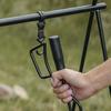 Outdoor BBQ Charcoal Clamp Portable BBQ Iron Fire Tongs Duckbill Fire Tongs Solid Insulated Handle Extended Wood Charcoal Clamp