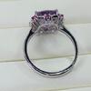 SACE GEMS 925 Sterling Silver 9*9MM Natual Amethyst Rings for Women Engagement Cocktail Party Fine Jewelry Gift