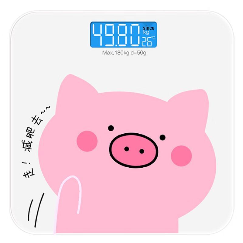 Pink Piggy Cartoon Digital Body Weight Scale
