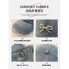 Lace lace denim baseball cap women's big head circumference showing face small cap three-dimensional pearl bow hat