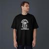 Overworked & Undercaffeinated T-Shirt, Funny Skeleton Coffee Addict Top Mens Black S-4XL