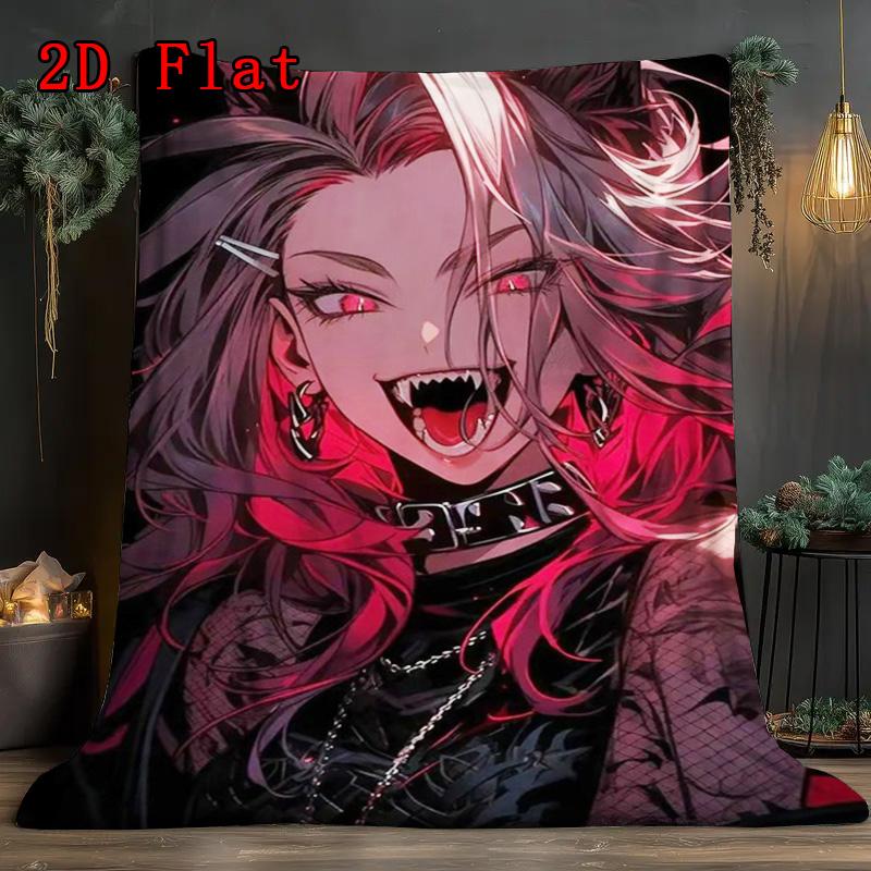 Hazbin Hotel 2D Flat Pattern Flannel Blanket High Quality All Seasons Warmth and Comfort Perfect for Christmas Gifts.MMT0918540