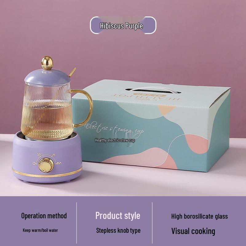 Large Capacity Electric Glass Kettle for Herbal Tea & Hot Milk