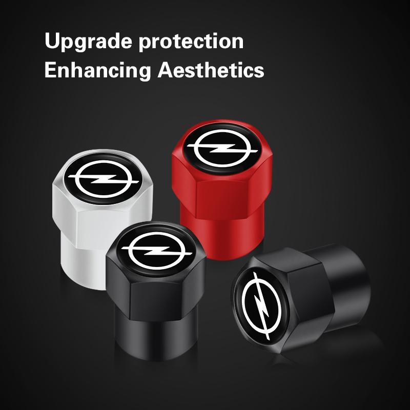 4Pcs Car Aluminium Alloy Tire Cap Valve Cover Accessories For Opel Corsa D Astra Insignia Mokka Adam Combo OPC Vauxhall Vectra H